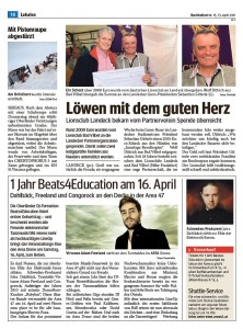 Bericht aus dem Bezirksblatt in Landeck, Österreich